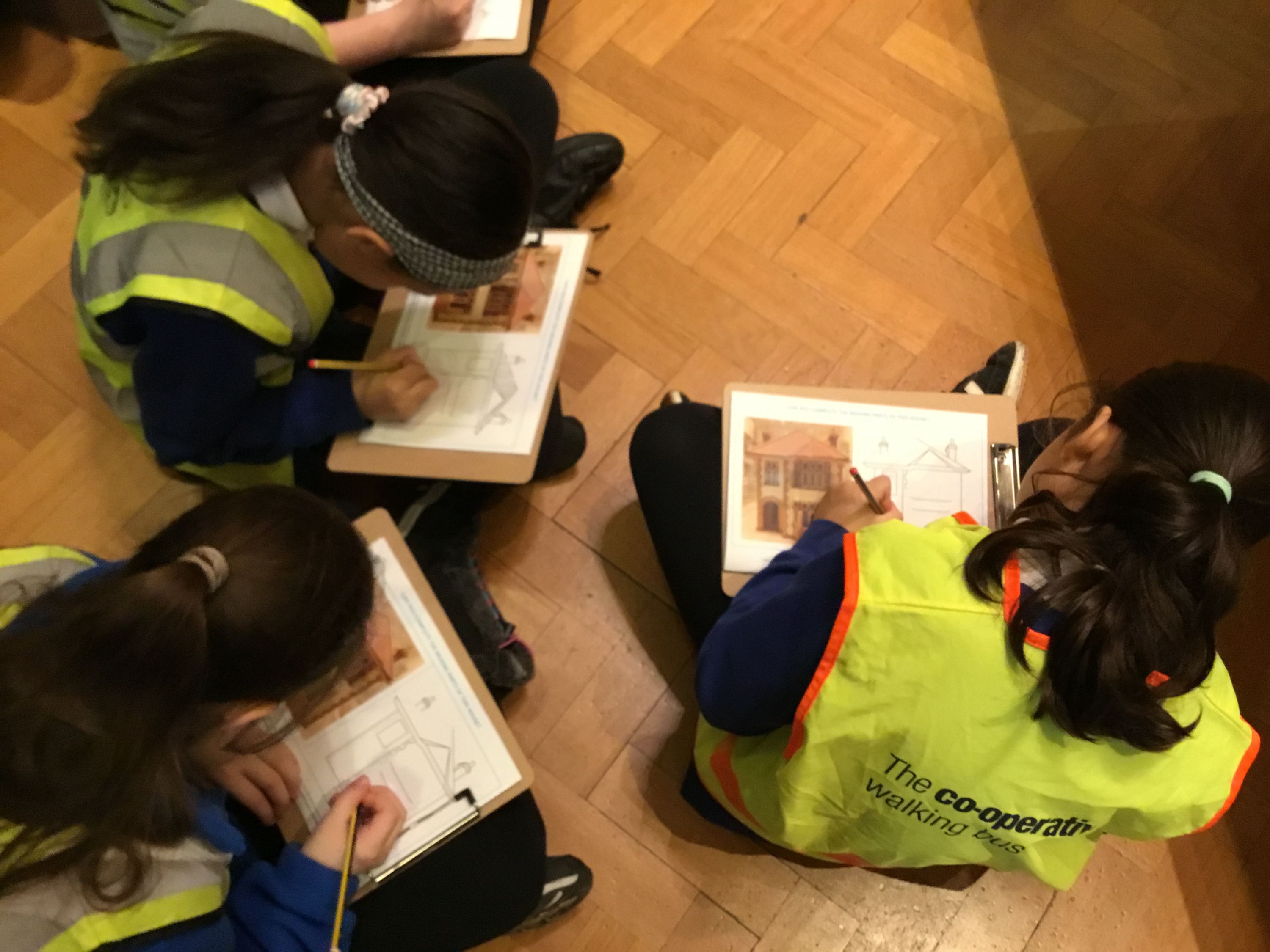 Children drawing structures